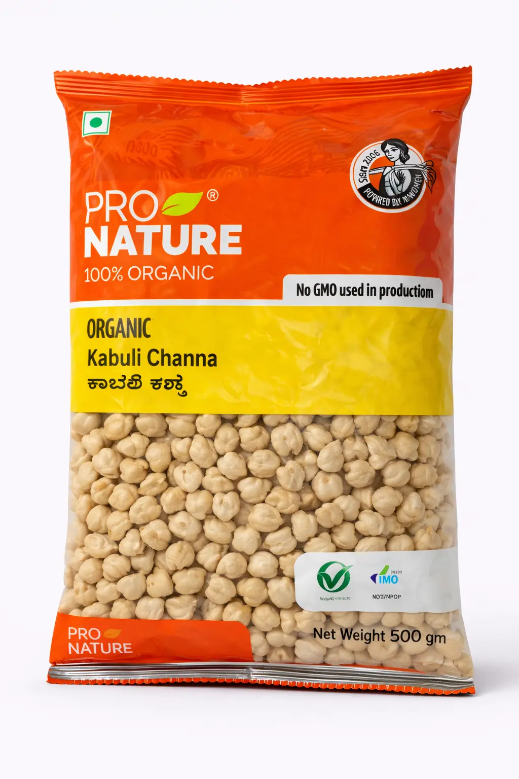 Pro Nature Organic Kabuli Channa - 500 gm