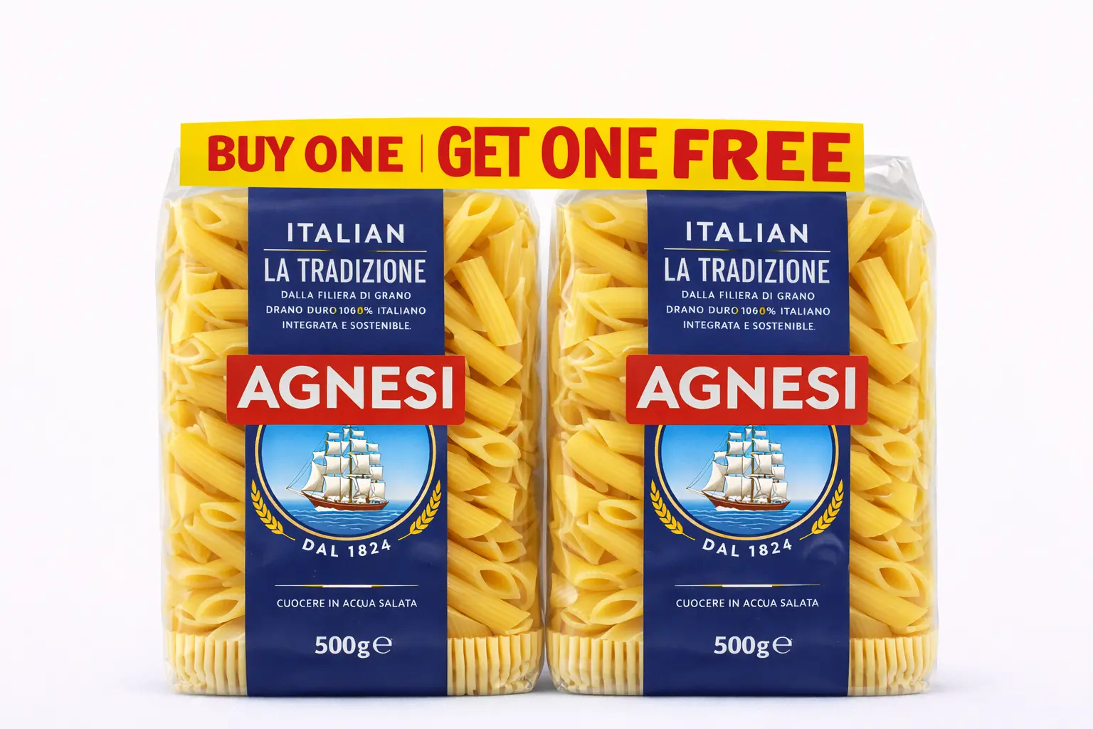 AGNESI SEMOLINA PASTA FUSILLI 500 GM