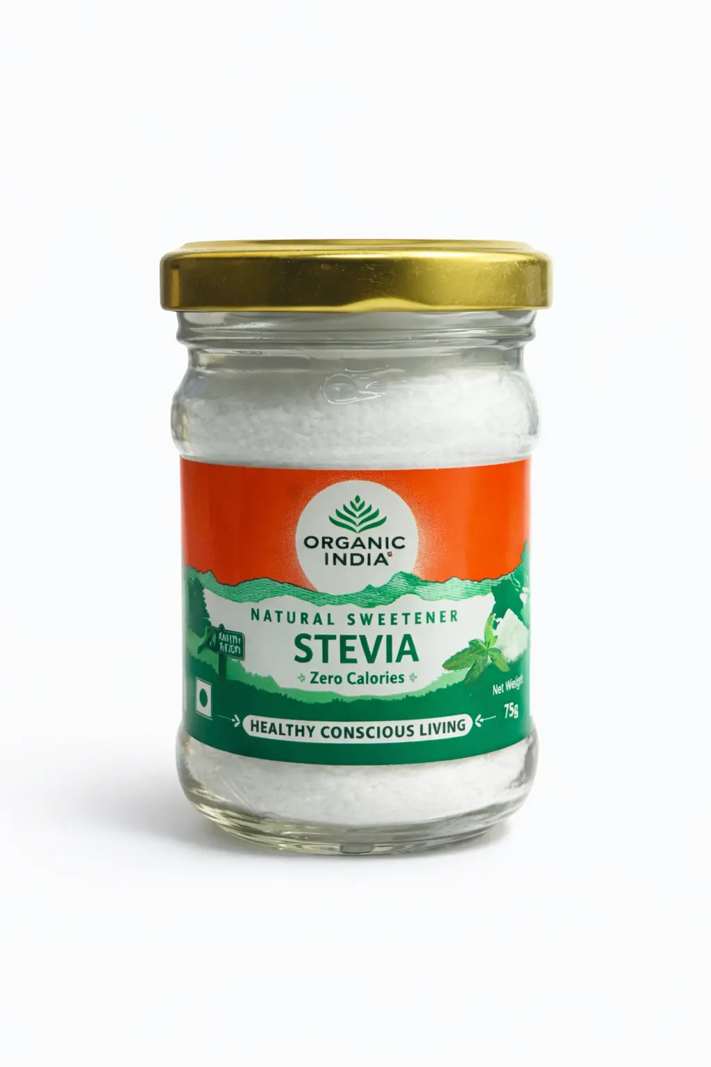 Organic India Stevia Natural Sweetener – 75 gm (Zero Calories)