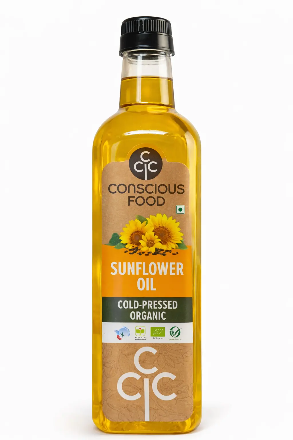 Conscious Food Organic Cold Pressed Sunflower Oil 1 L