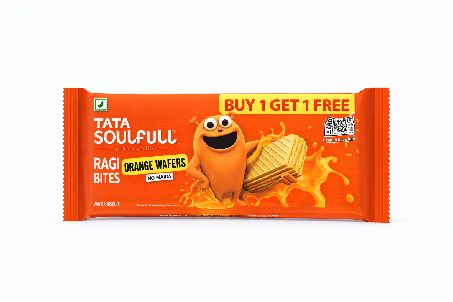 Tata Soulfull Ragi Bites Orange Wafers