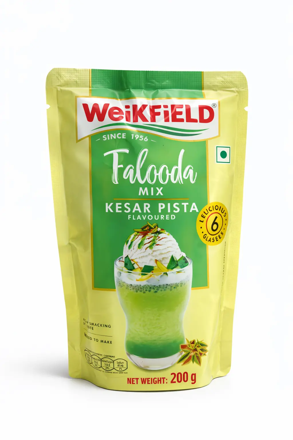 Weikfield Kesar Pista Falooda Mix - 200 gm