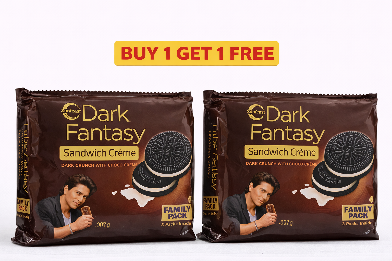 Sunfeast Dark Fantasy Sandwich Crème Choco Biscuit Buy 1 Get 1