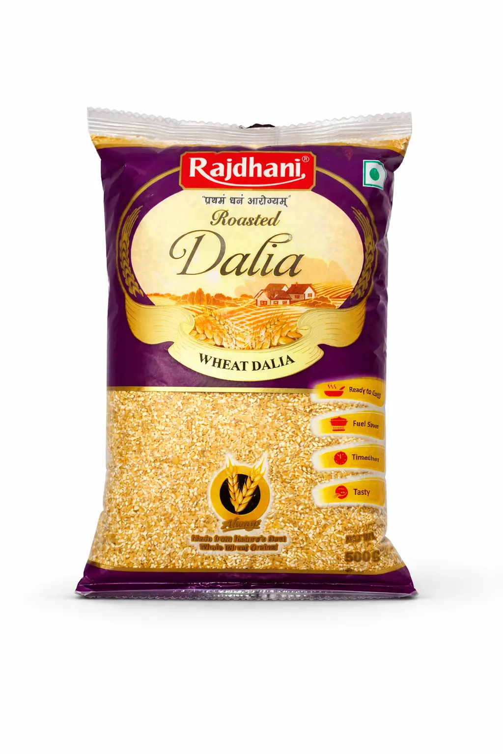 Rajdhani Roasted Wheat Dalia - 500 gm