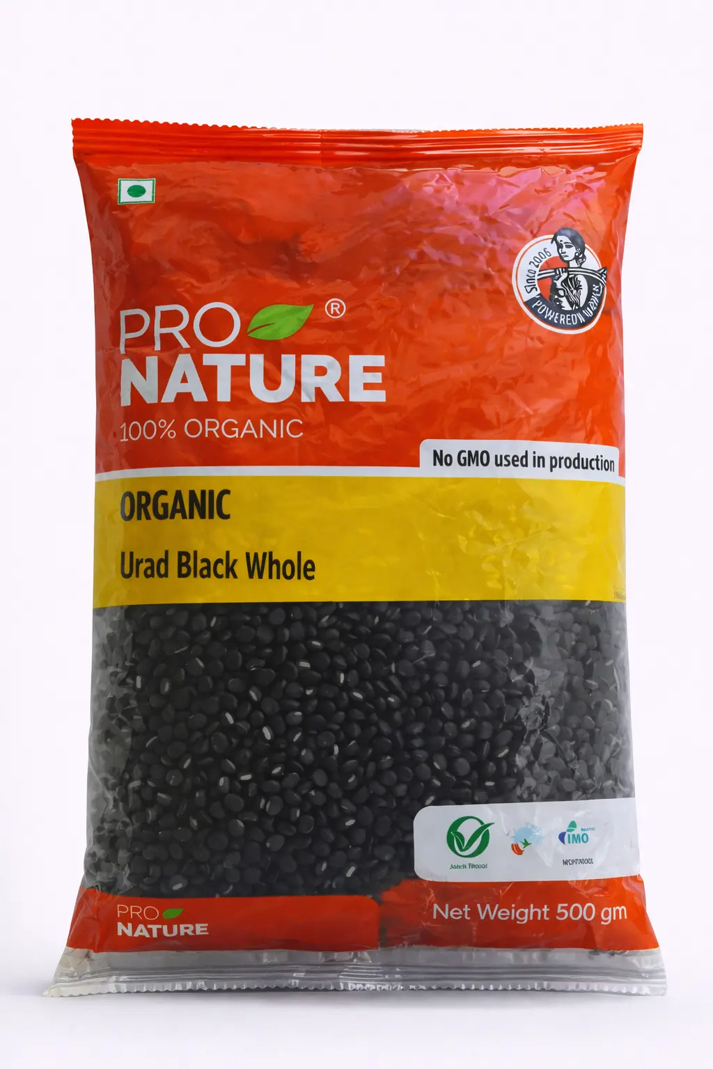 Pro Nature Organic Urad Black Whole - 500 gm