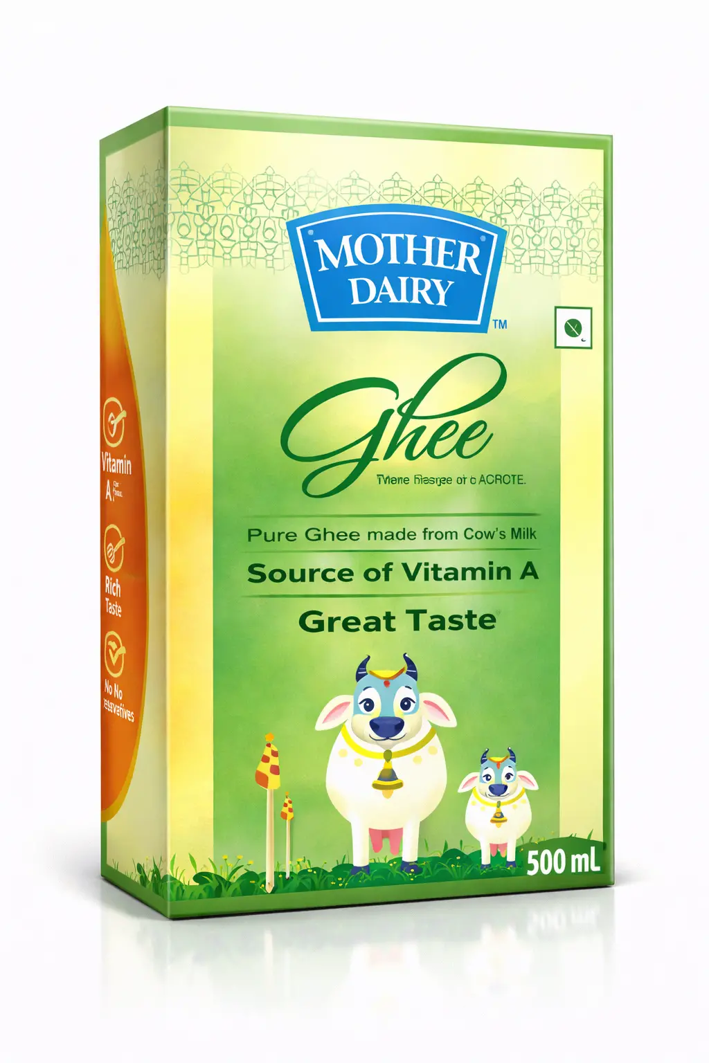 MOTHER DAIRY COW GHEE Tetra Pack 500 ML