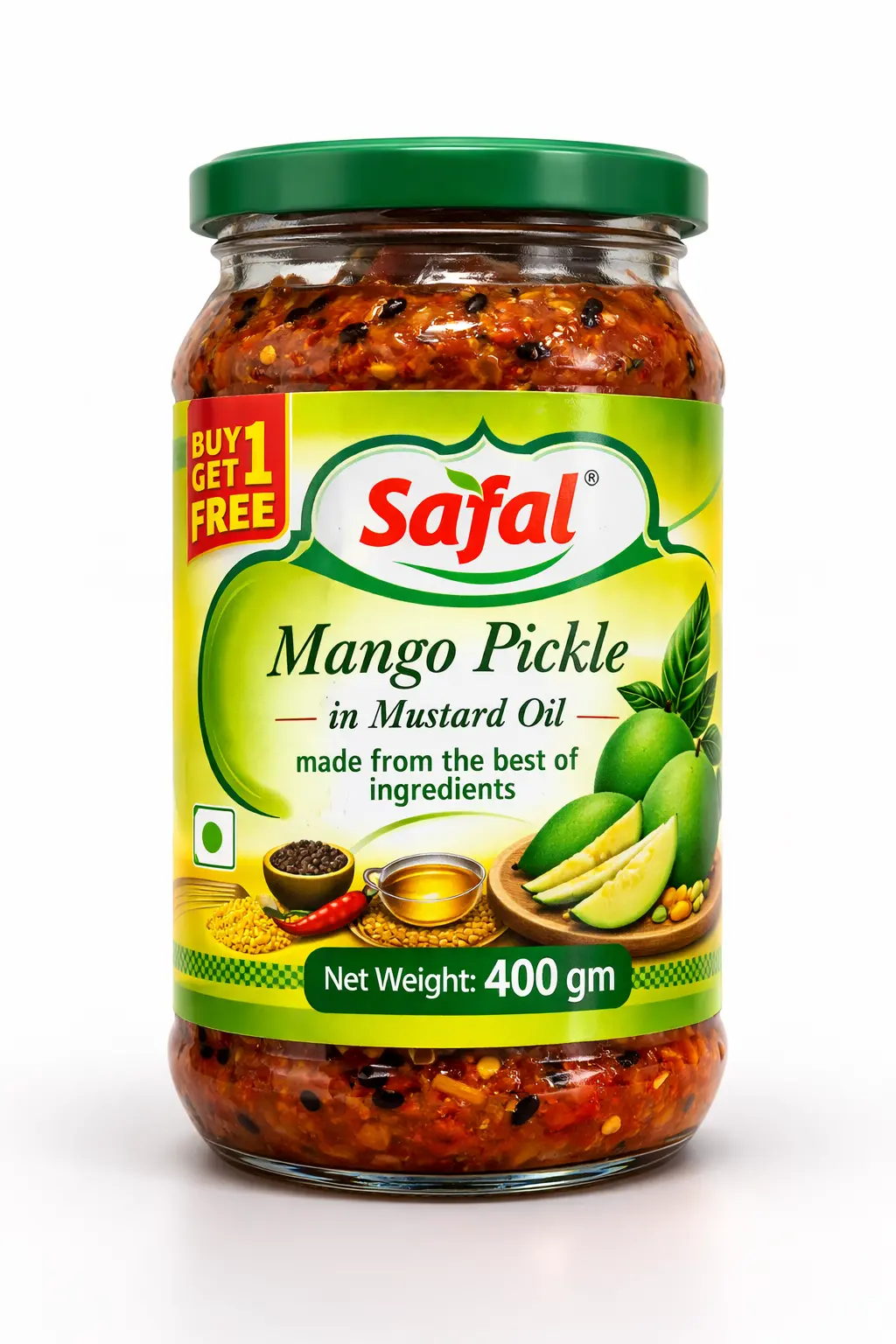 Safal Mango Pickle - 400 gm (Buy 1 Get 1 Free)