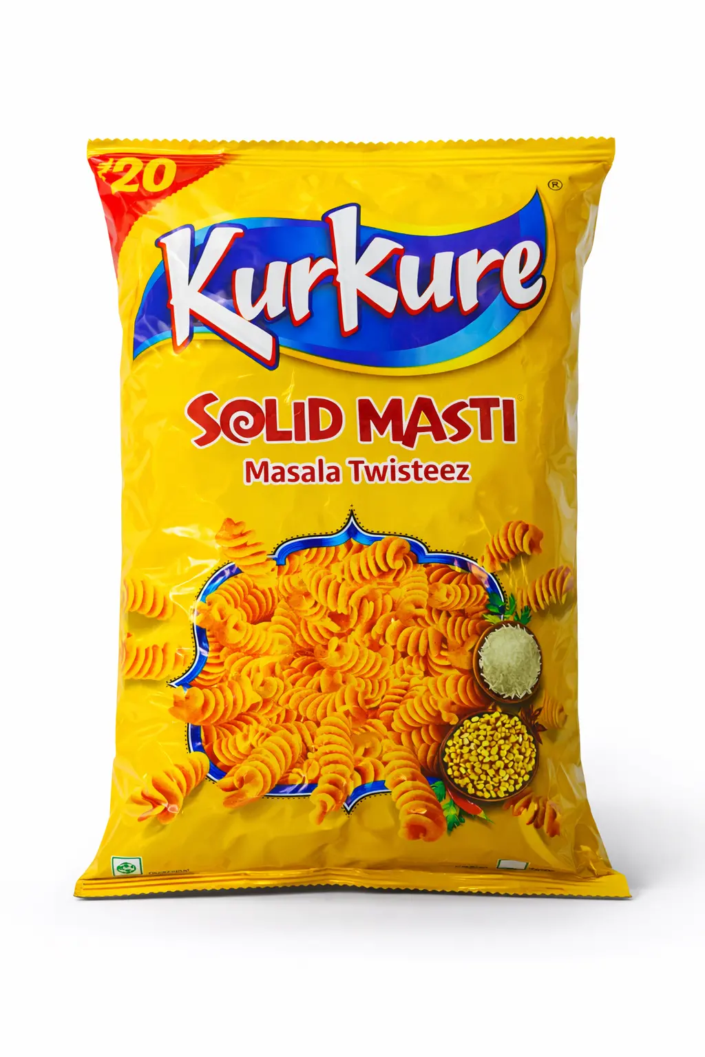 Kurkure Solid Masti Masala Twisteez Namkeen (Rs. 20)