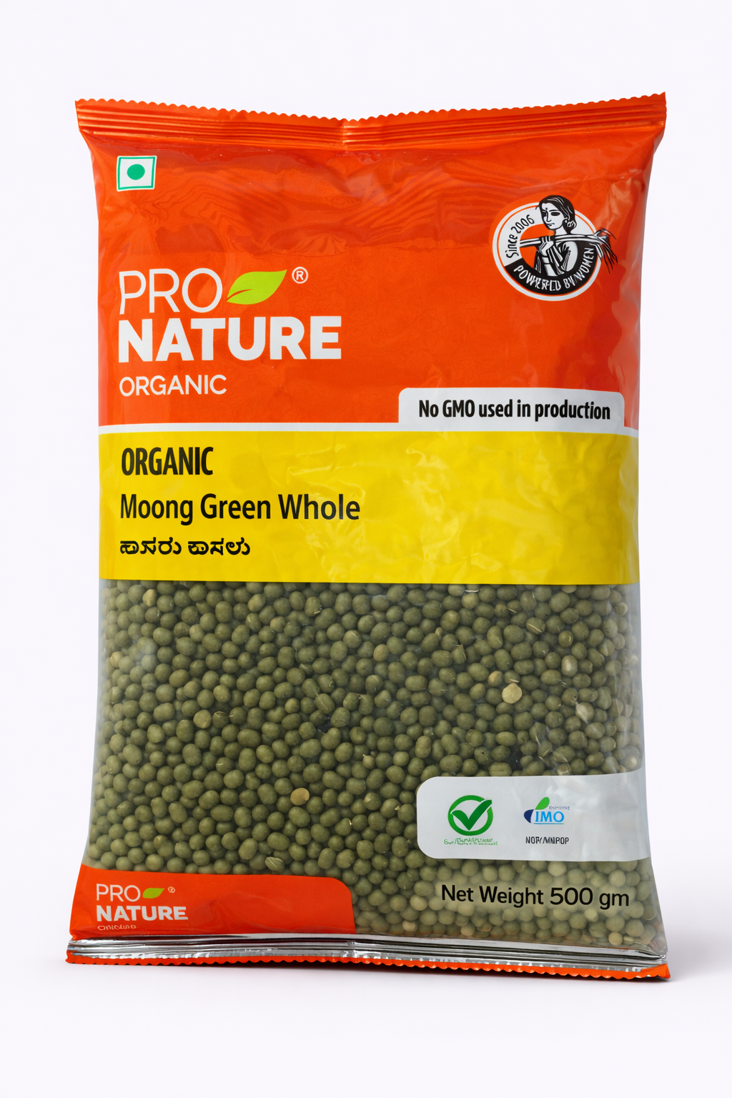 Pro Nature Organic Moong Green Whole - 500 gm