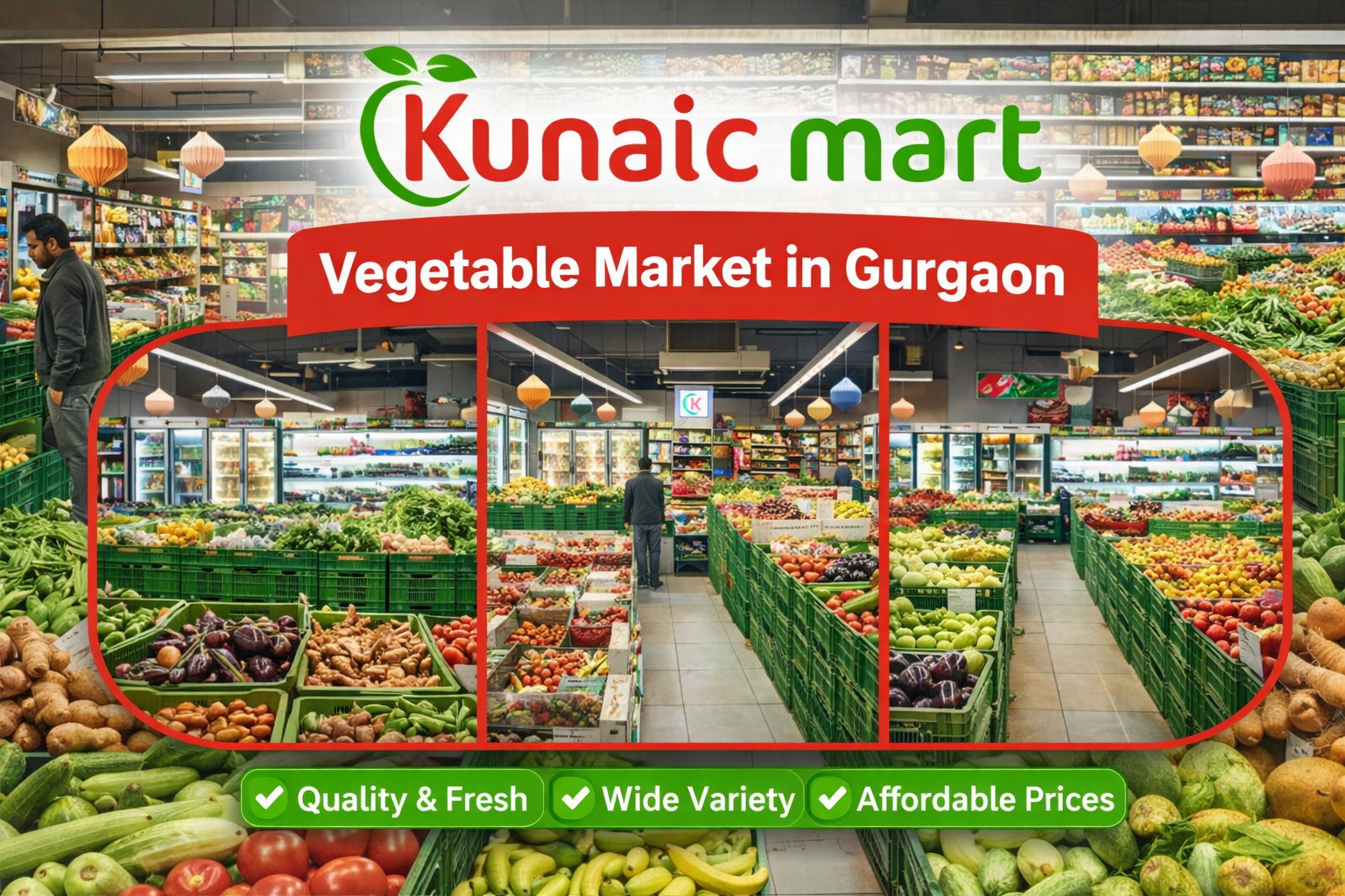 Fresh Vegetables, Fruits & Groceries in Gurgaon – Kunaic Mandi Mart