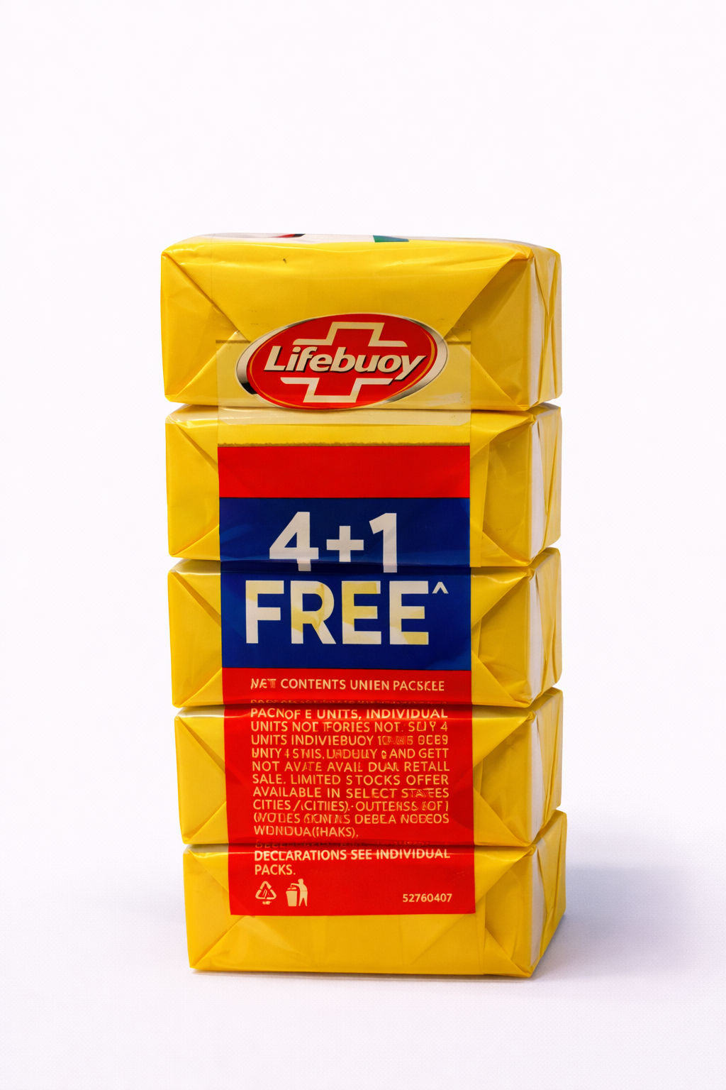 Lifebuoy Lemon & Aloe Fresh Soap (4 + 1 FREE) - 100 gm each