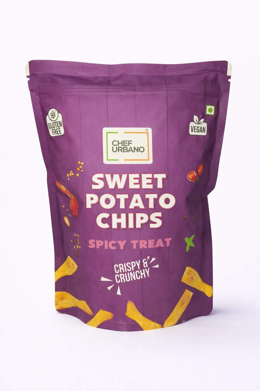 Chef Urbano Sweet Potato Chips 70 gm (Spicy Treat)