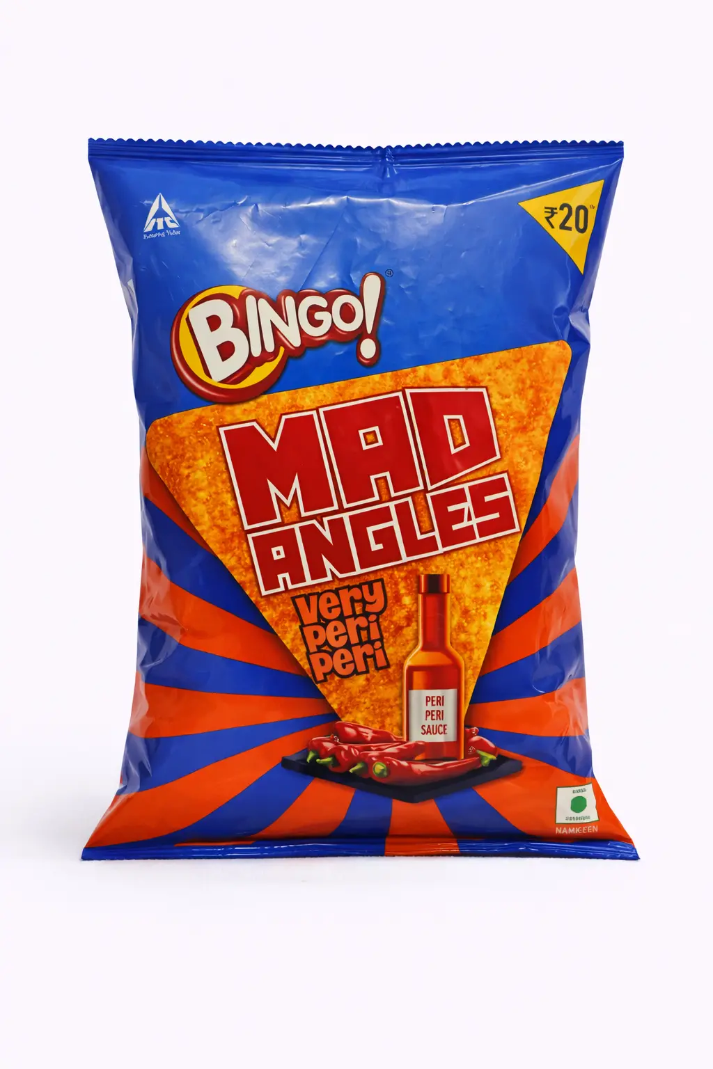 Bingo Mad Angles Very Peri Peri  Chips (Nameen) Rs. 20