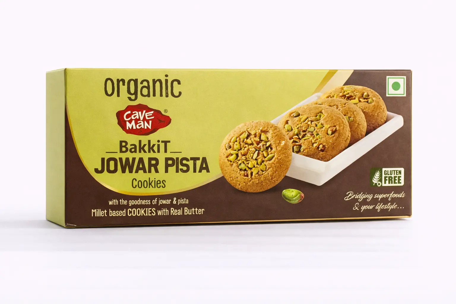 Caveman BakkiT Jowar Pista Cookies 60 gm