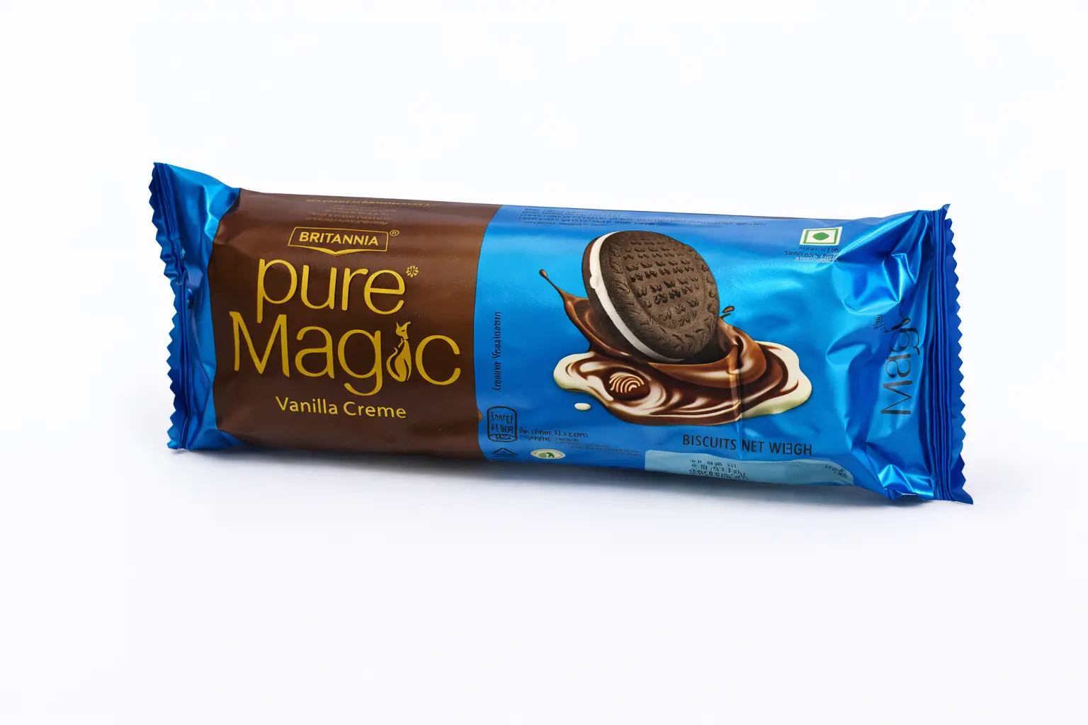 Britannia Pure Magic Vanilla Creme Biscuits 100 gm (Rs. 31)
